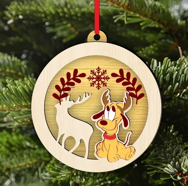 Enfeite de Natal Pluto Bebê para Corte a Laser