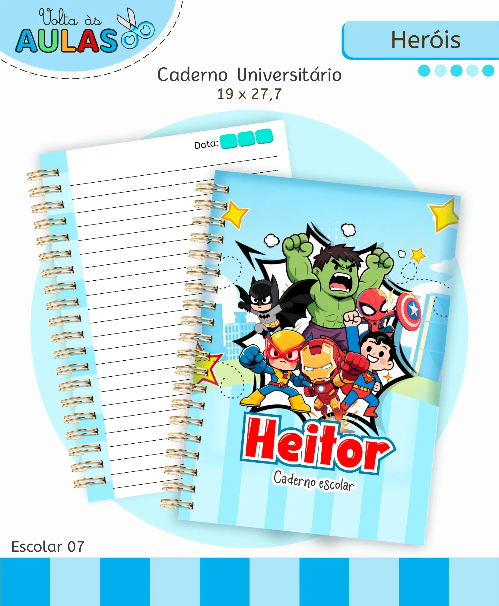 Pack artes Heróis baby cute volta as aulas estampas para agenda caderno capas etiquetas fichario