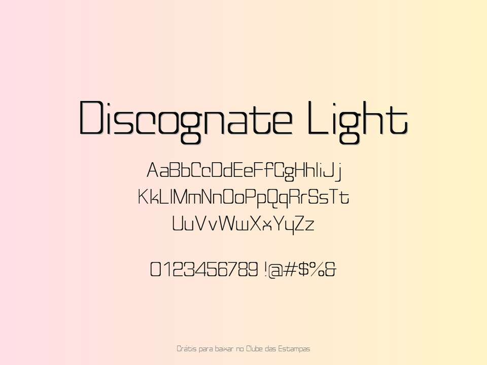 Fonte Discognate Light Grátis Para Baixar