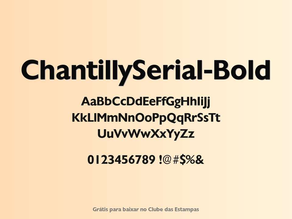 Fonte Chantillyserial Bold Grátis Para Baixar