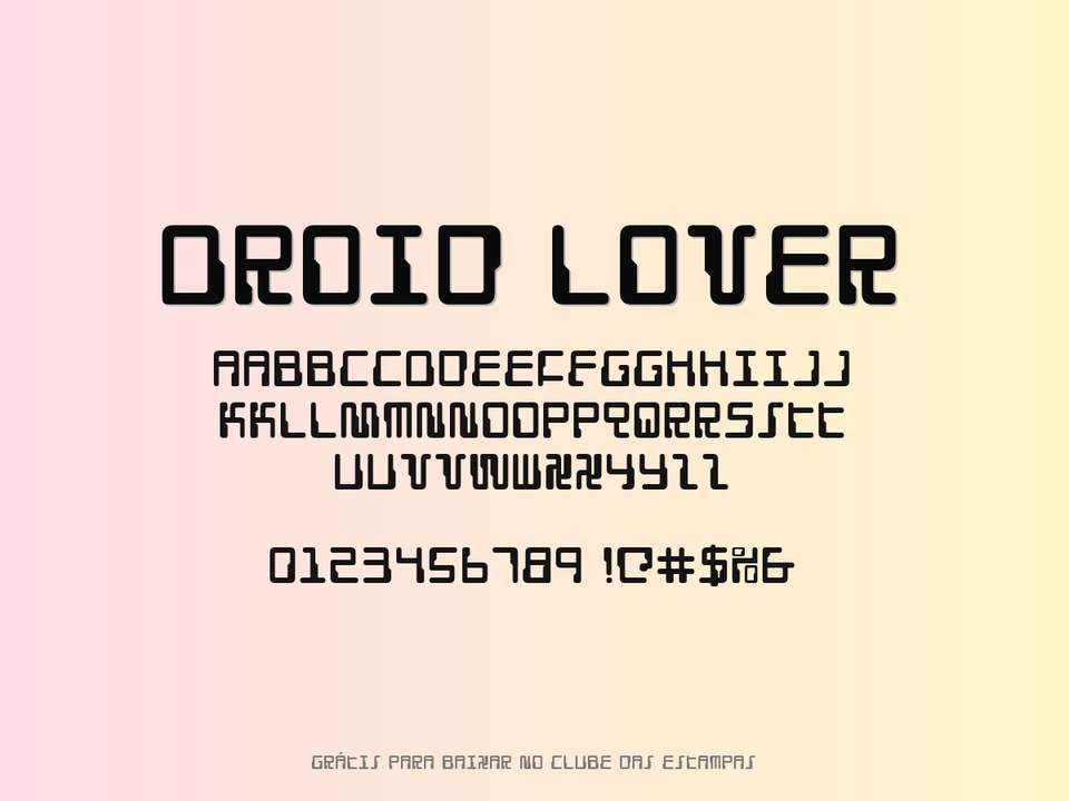 Fonte Droid Lover Grátis Para Baixar