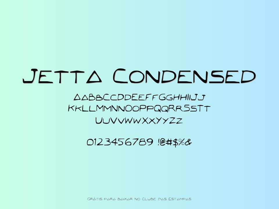 Fonte Jetta Condensed Grátis Para Baixar