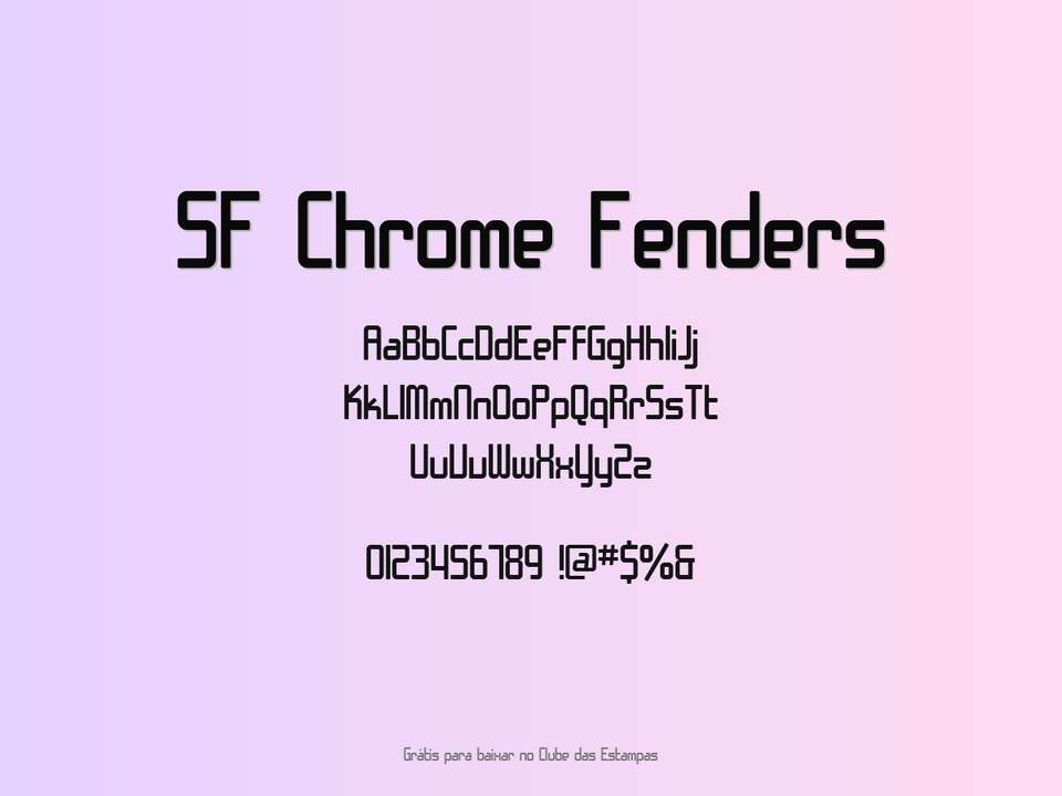 Fonte Sf Chrome Fenders Grátis Para Baixar
