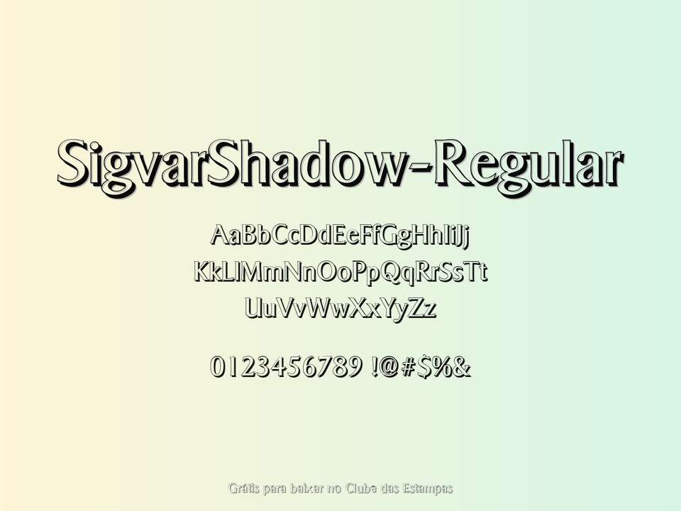 Fonte Sigvarshadow Regular Grátis Para Baixar