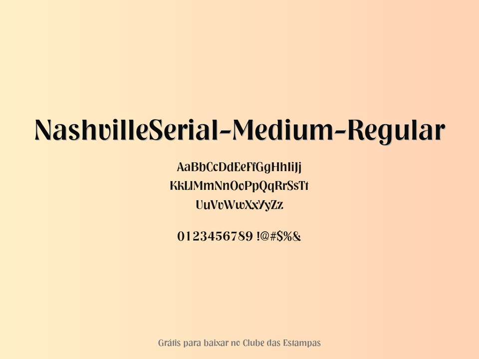 Fonte Nashvilleserial Medium Regular Grátis Para Baixar