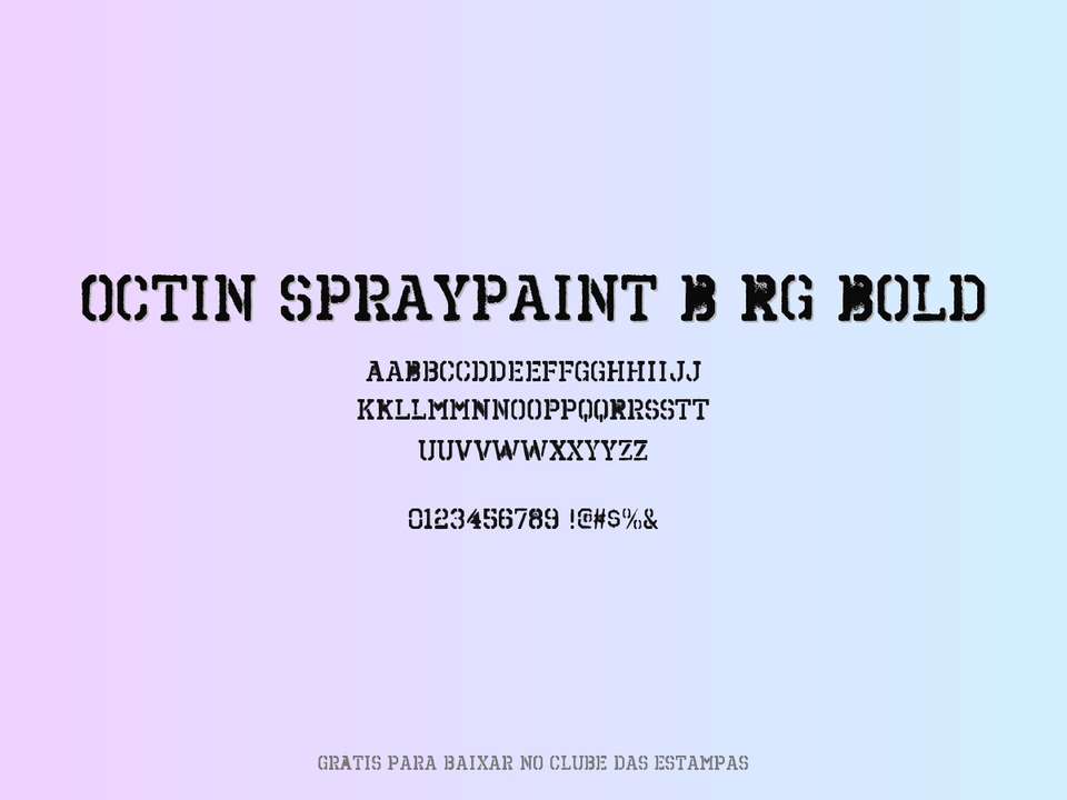 Fonte Octin Spraypaint B Rg Bold Grátis Para Baixar