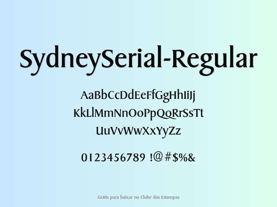 Fonte Sydneyserial Regular Grátis Para Baixar