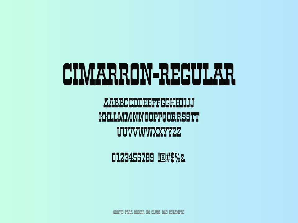 Fonte Cimarron Regular Grátis Para Baixar