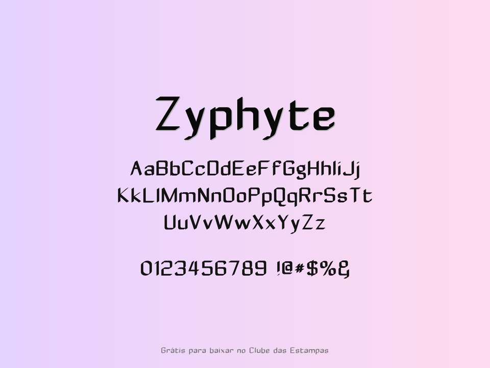 Fonte Zyphyte Grátis Para Baixar