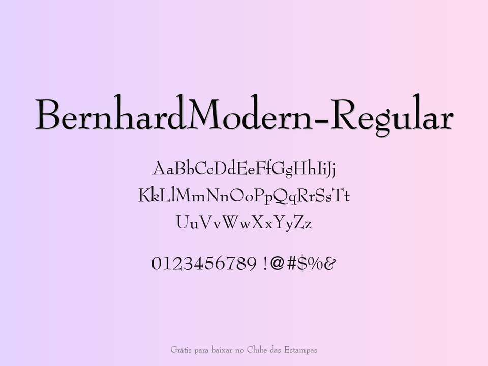 Fonte Bernhardmodern Regular Grátis Para Baixar