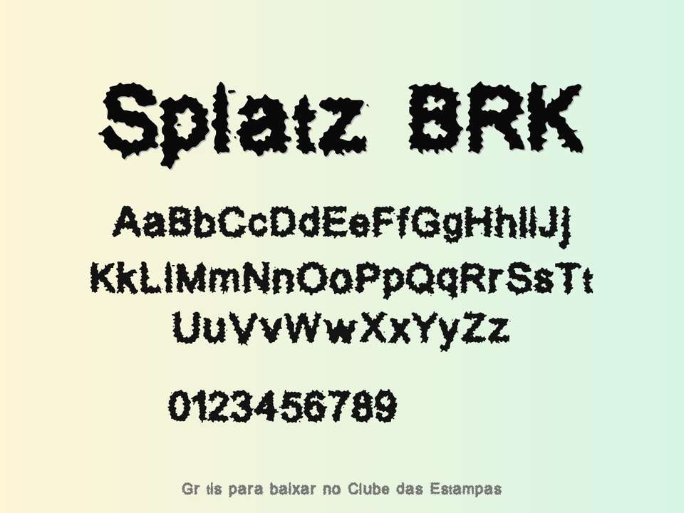 Fonte Splatz Brk Grátis Para Baixar