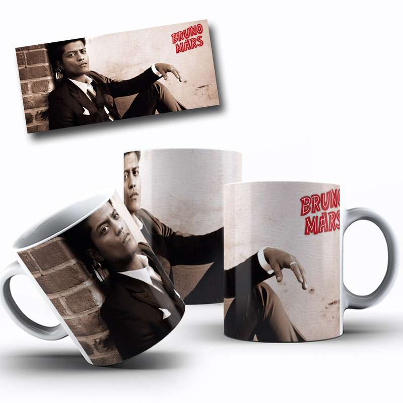 Arte Para Caneca Bruno Mars Cantor 4