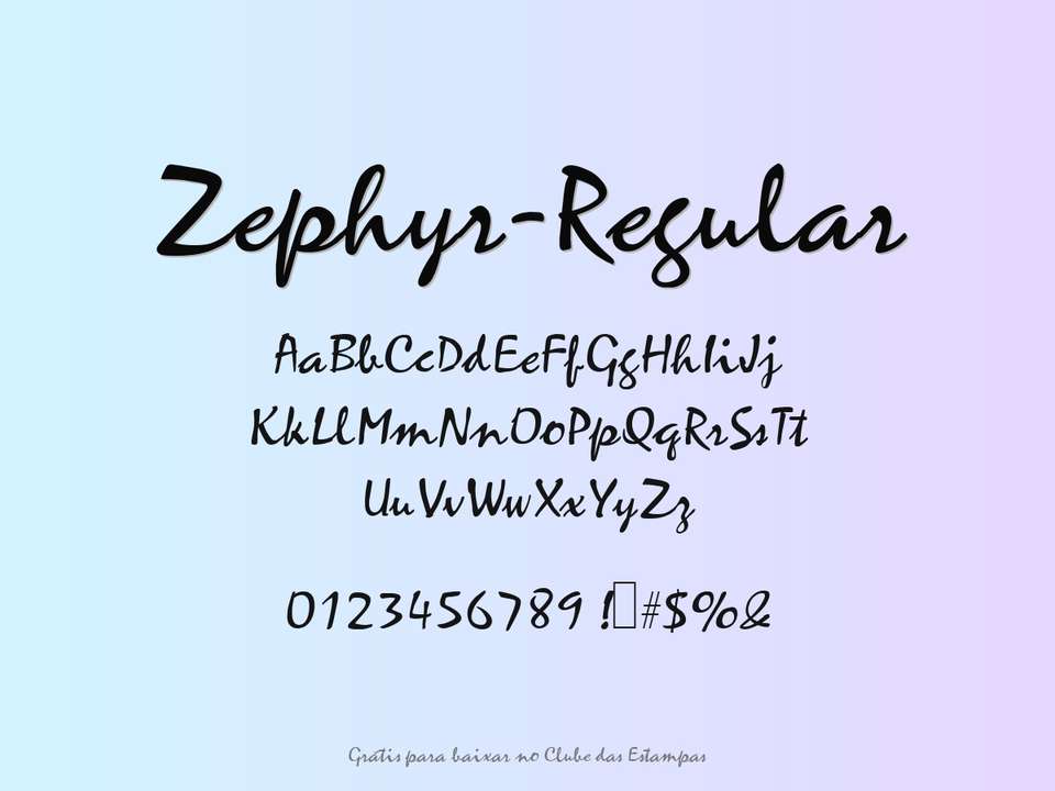 Fonte Zephyr Regular Grátis Para Baixar