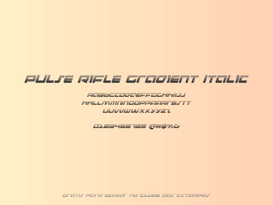Fonte Pulse Rifle Gradient Italic Grátis Para Baixar
