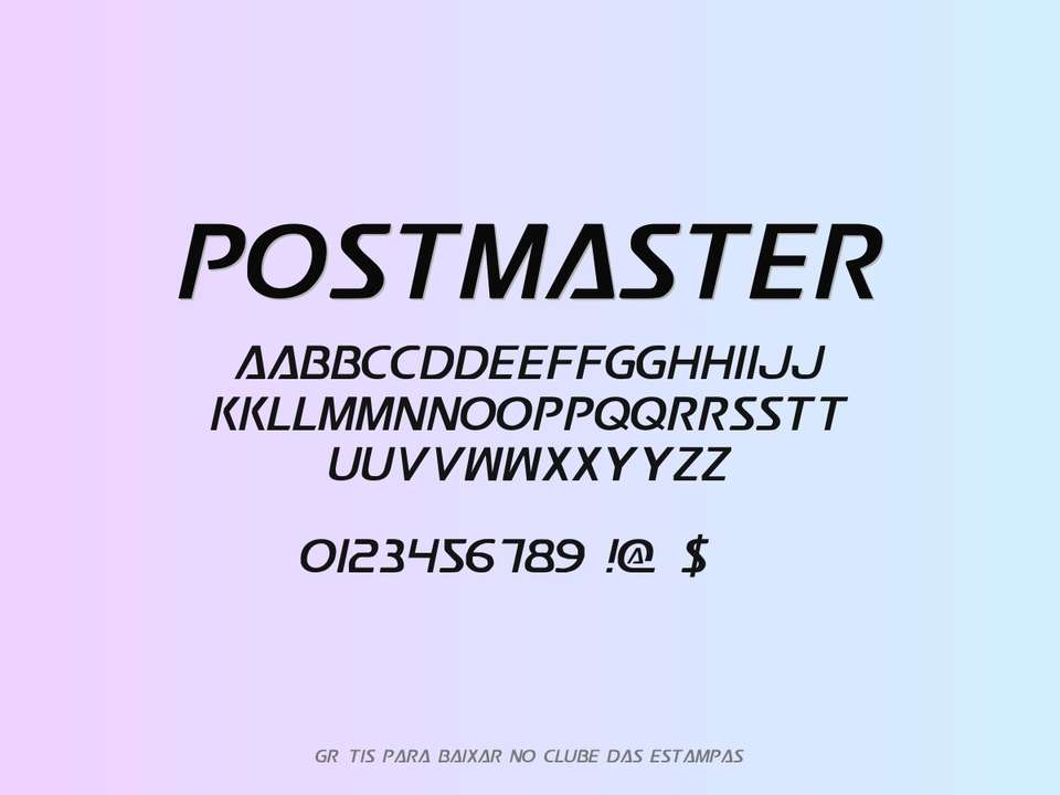 Fonte Postmaster Grátis Para Baixar