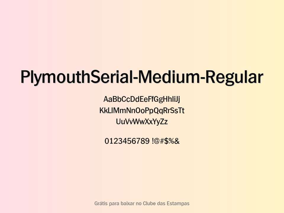 Fonte Plymouthserial Medium Regular Grátis Para Baixar