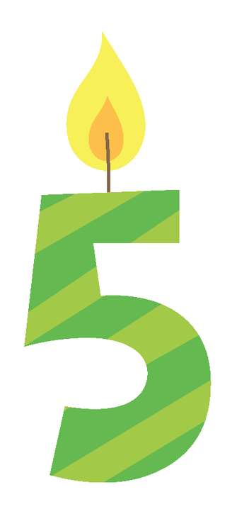 Elemento Numeral Aniversário Vela 5 Cinco Anos Png (4)