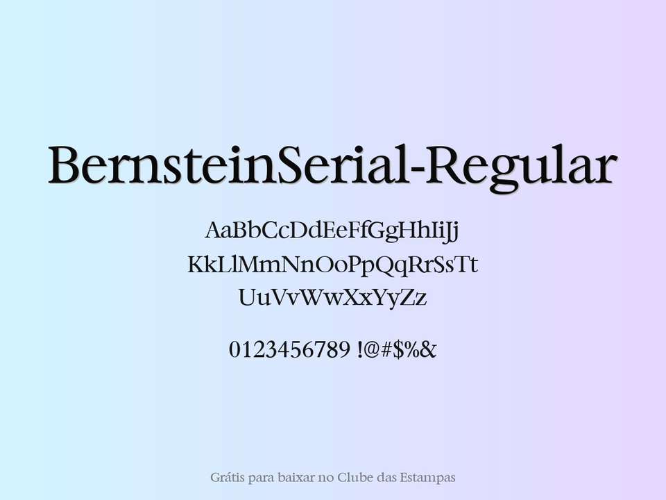 Fonte Bernsteinserial Regular Grátis Para Baixar