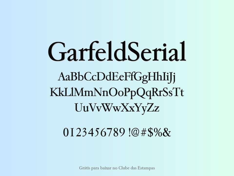 Fonte Garfeldserial Grátis Para Baixar