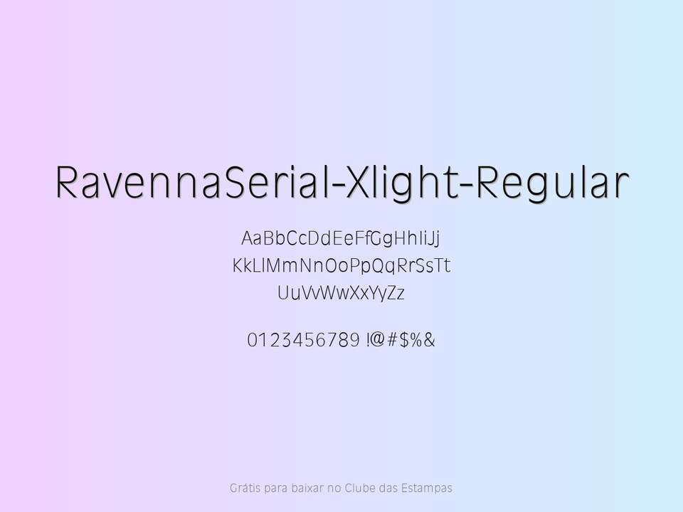 Fonte Ravennaserial Xlight Regular Grátis Para Baixar