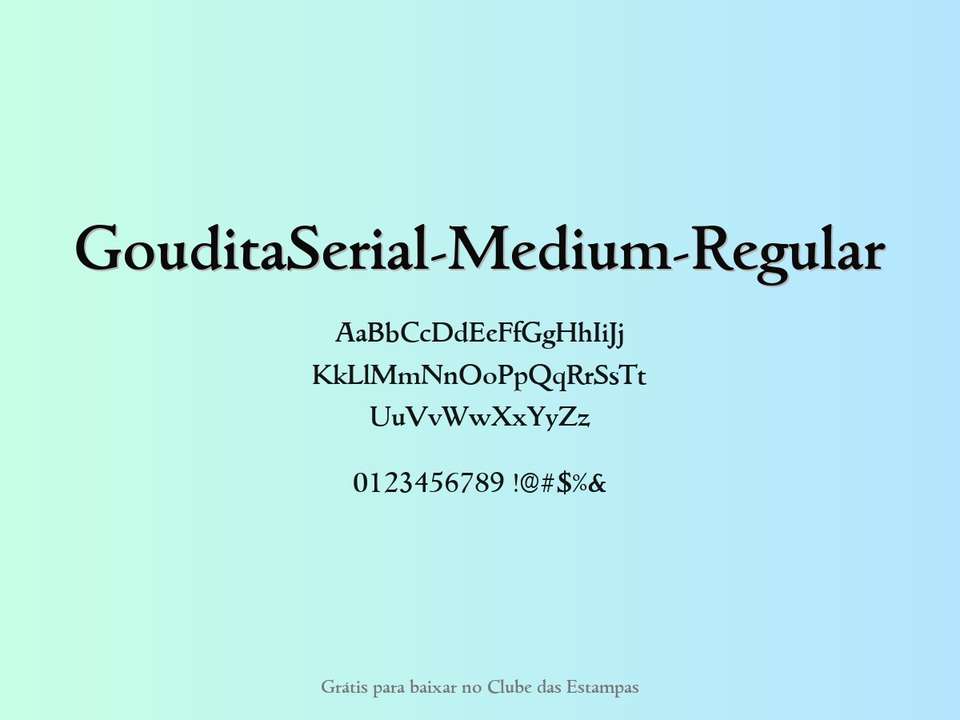 Fonte Gouditaserial Medium Regular Grátis Para Baixar