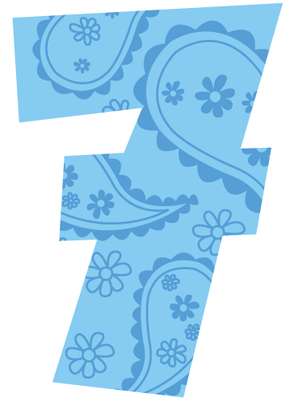 Elemento Numeral Aniversário Vela 7 Sete Anos (1)