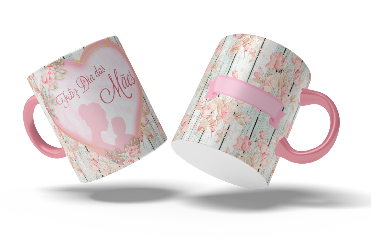 Arte Digital Caneca Dia das Mães 2024 - Estampa Pronta para Sublimação