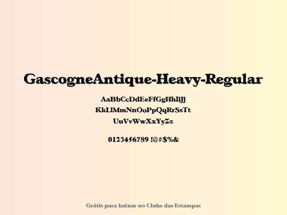 Fonte Gascogneantique Heavy Regular Grátis Para Baixar