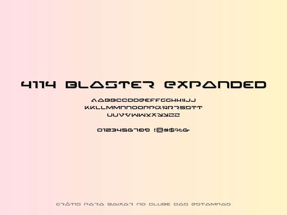 Fonte 4114 Blaster Expanded Grátis Para Baixar