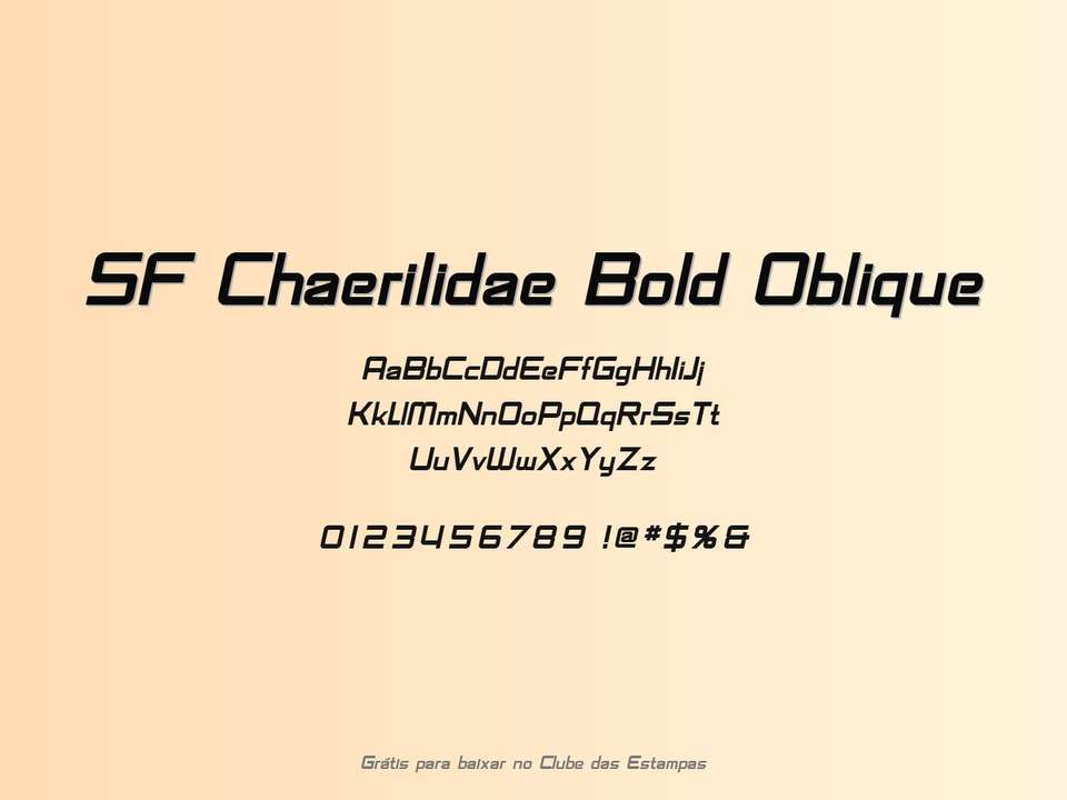 Fonte Sf Chaerilidae Bold Oblique Grátis Para Baixar