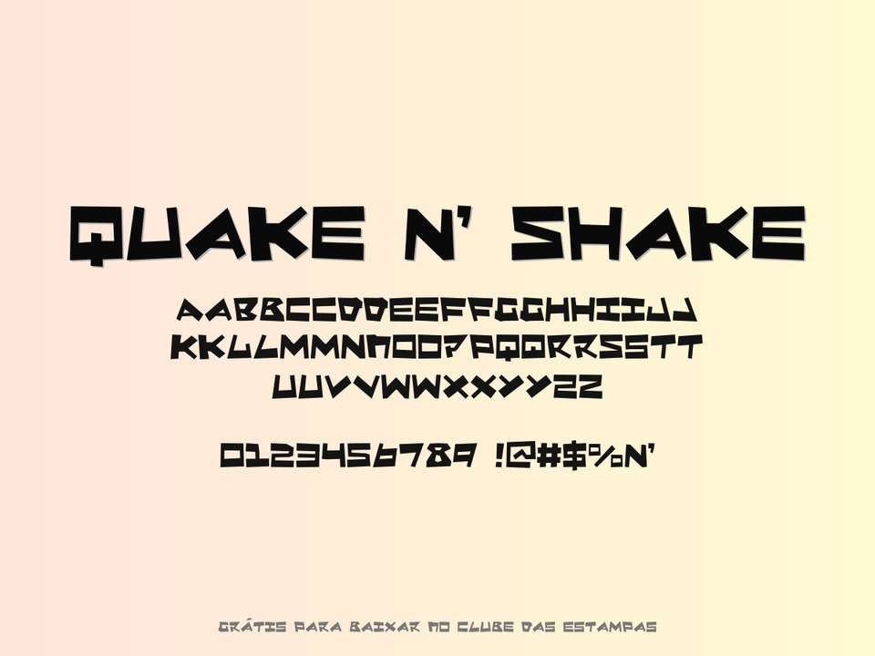 Fonte Quake & Shake Grátis Para Baixar