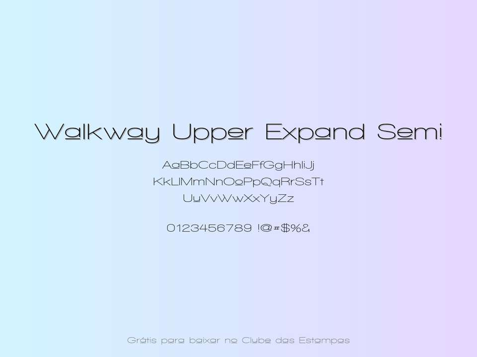 Fonte Walkway Upper Expand Semi Grátis Para Baixar
