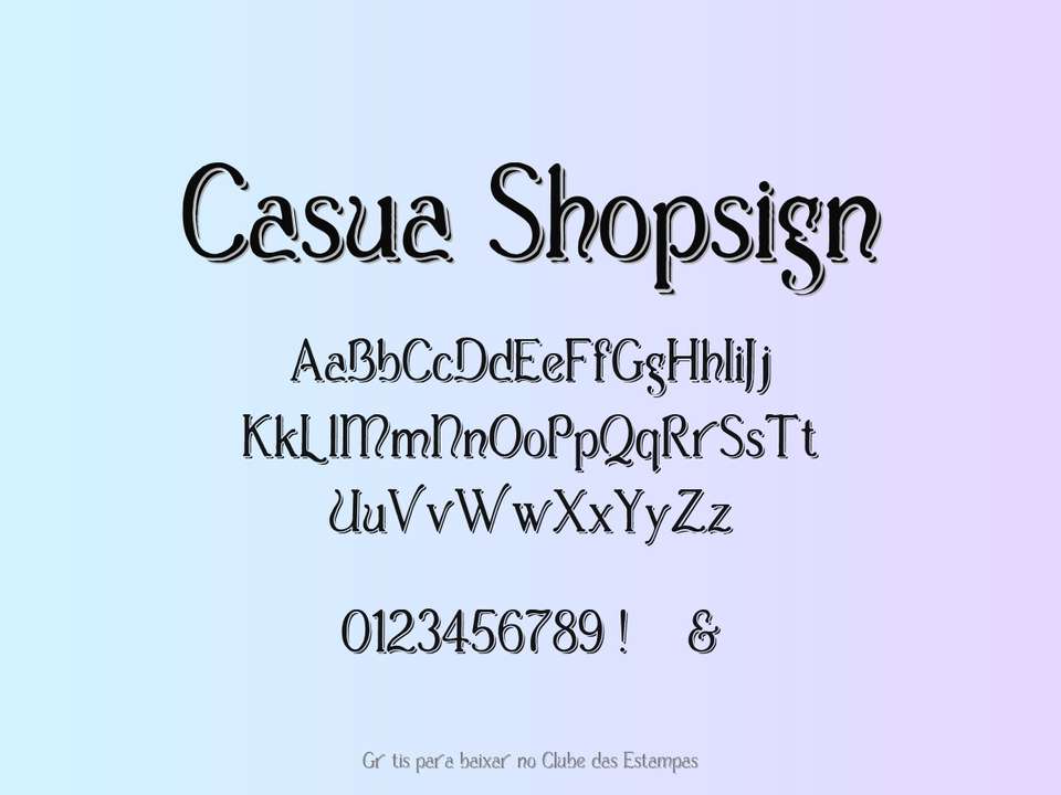 Fonte Casua Shopsign Grátis Para Baixar