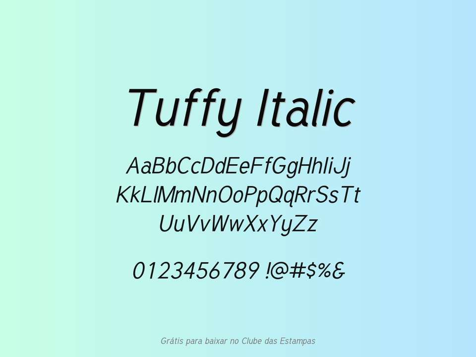 Fonte Tuffy Italic Grátis Para Baixar