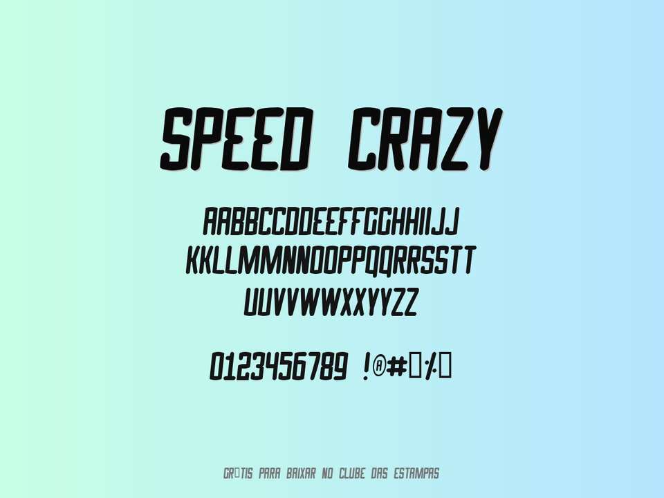 Fonte Speed Crazy Grátis Para Baixar