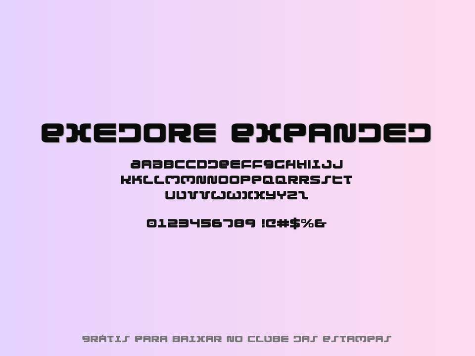 Fonte Exedore Expanded Grátis Para Baixar
