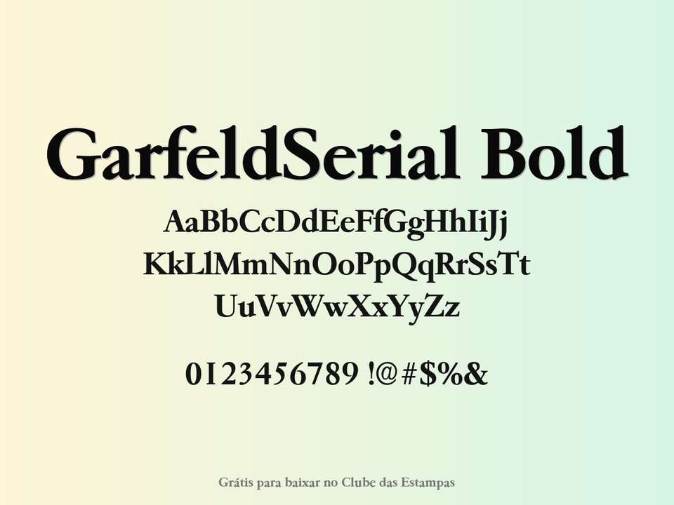 Fonte Garfeldserial Bold Grátis Para Baixar