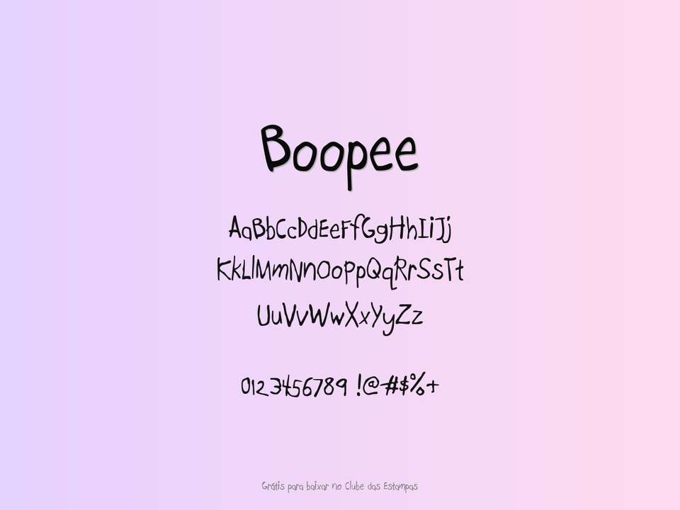 Fonte Boopee Grátis Para Baixar