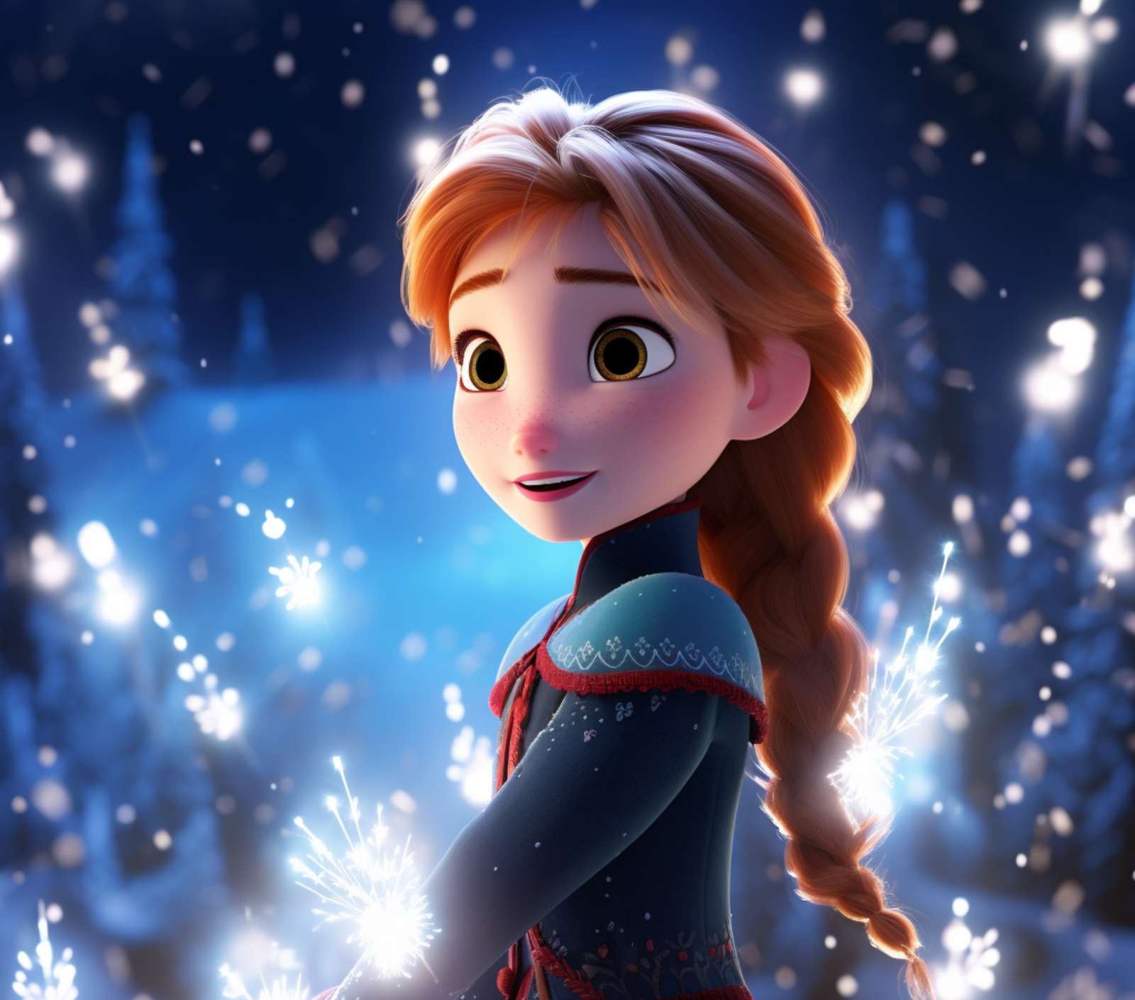 Elsa De Frozen Em Cenário Mágico Nevado Desenho Animado Png Arte Para Caneca Grátis Pra Baixar Vetor