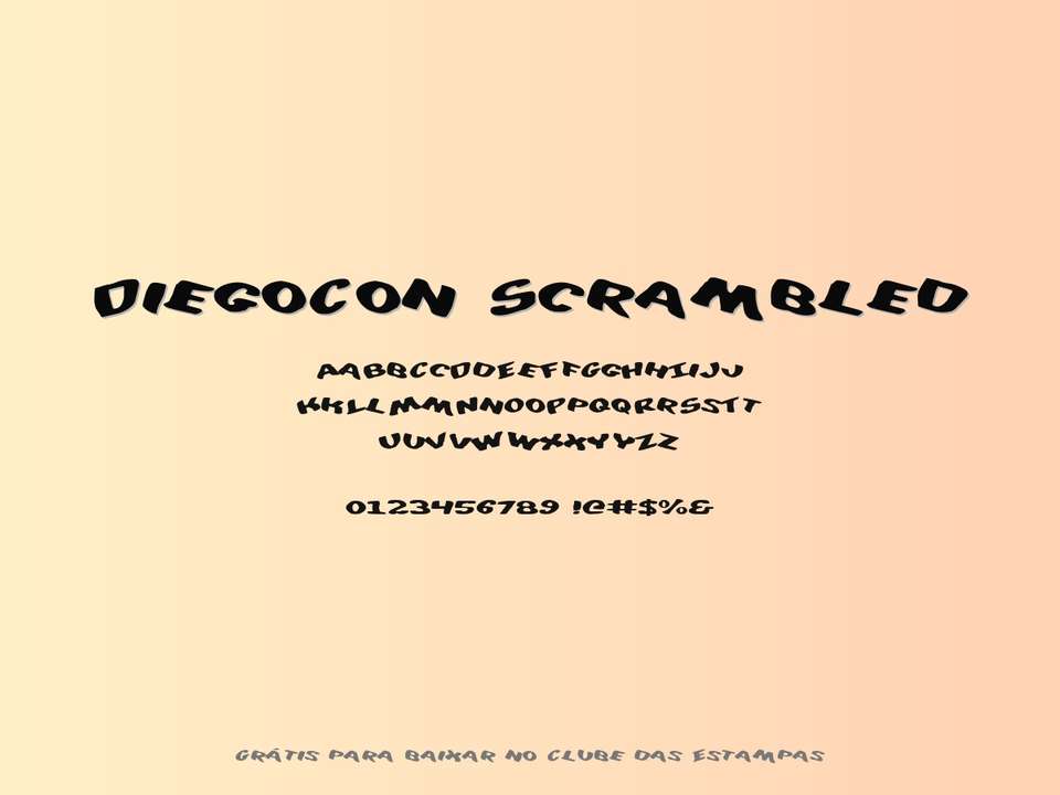Fonte Diegocon Scrambled Grátis Para Baixar