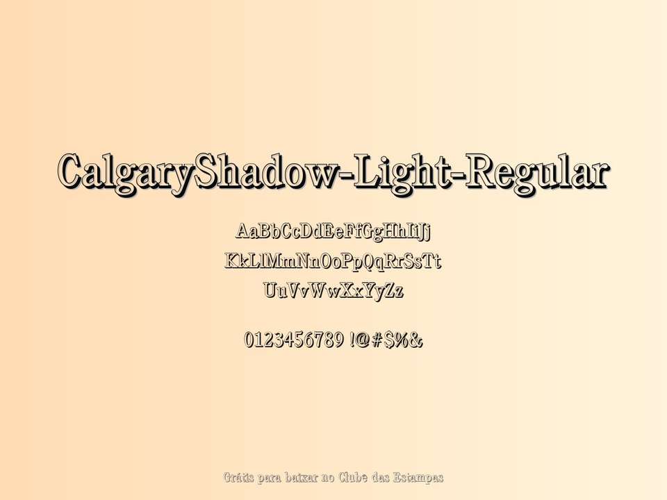 Fonte Calgaryshadow Light Regular Grátis Para Baixar