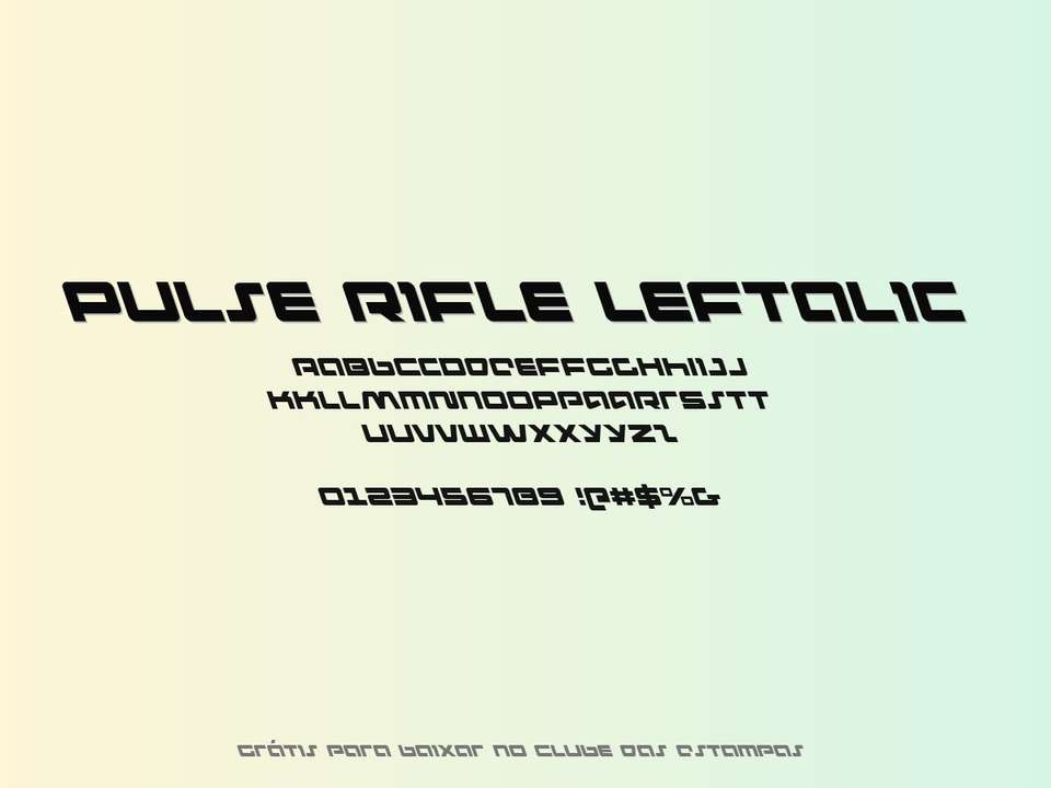 Fonte Pulse Rifle Leftalic Grátis Para Baixar