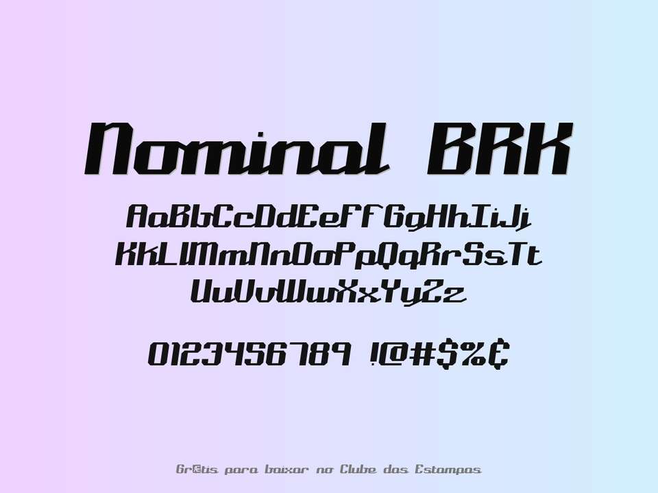 Fonte Nominal Brk Grátis Para Baixar