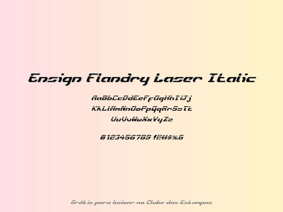 Fonte Ensign Flandry Laser Italic Grátis Para Baixar