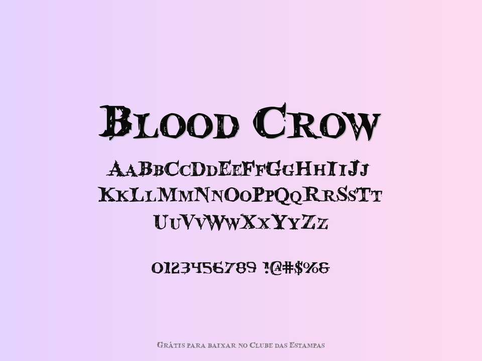 Fonte Blood Crow Grátis Para Baixar