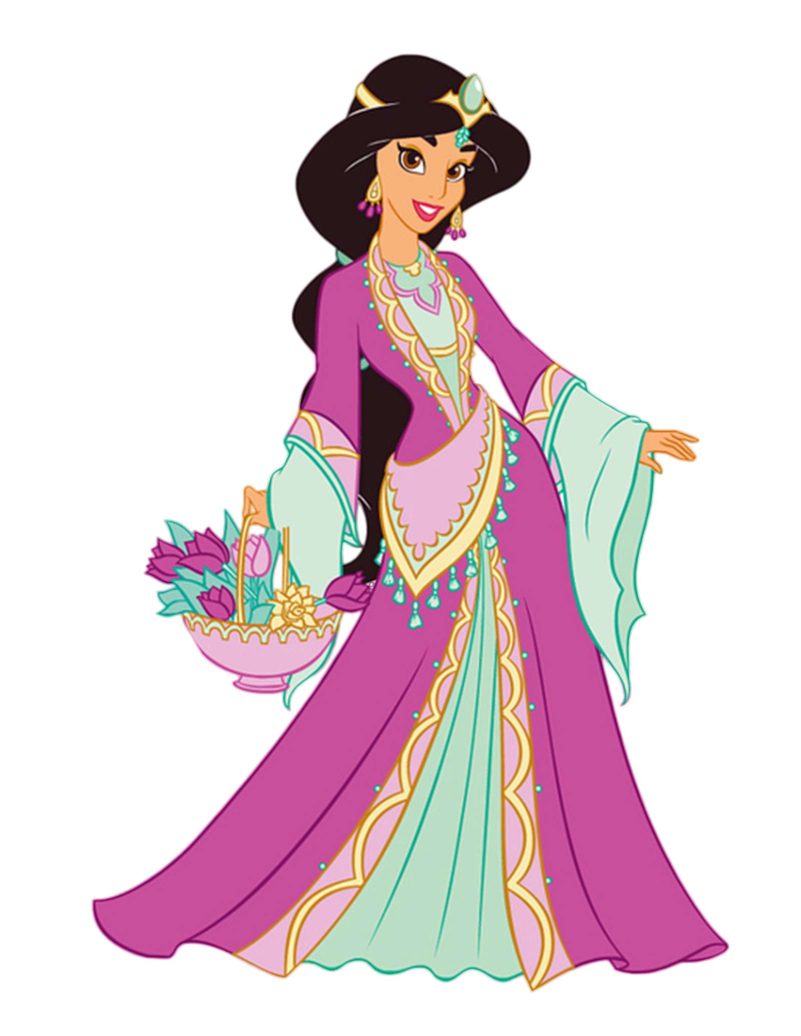 Princesa Oriental Com Flores Fantasia Png Grátis Para Baixar
