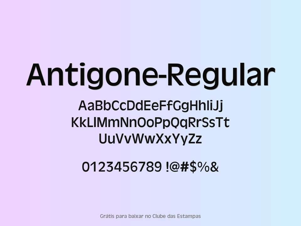 Fonte Antigone Regular Grátis Para Baixar