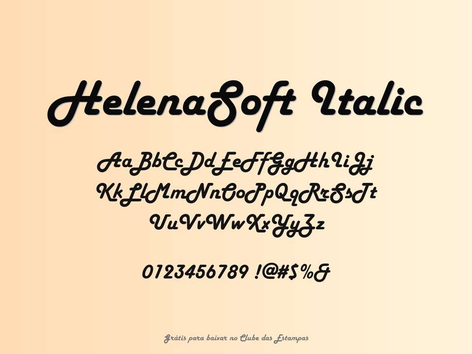 Fonte Helenasoft Italic Grátis Para Baixar
