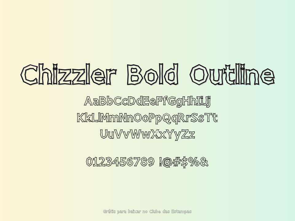 Fonte Chizzler Bold Outline Grátis Para Baixar