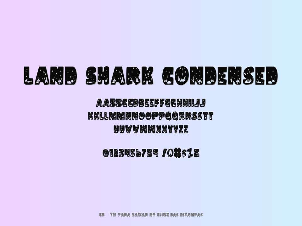 Fonte Land Shark Condensed Grátis Para Baixar